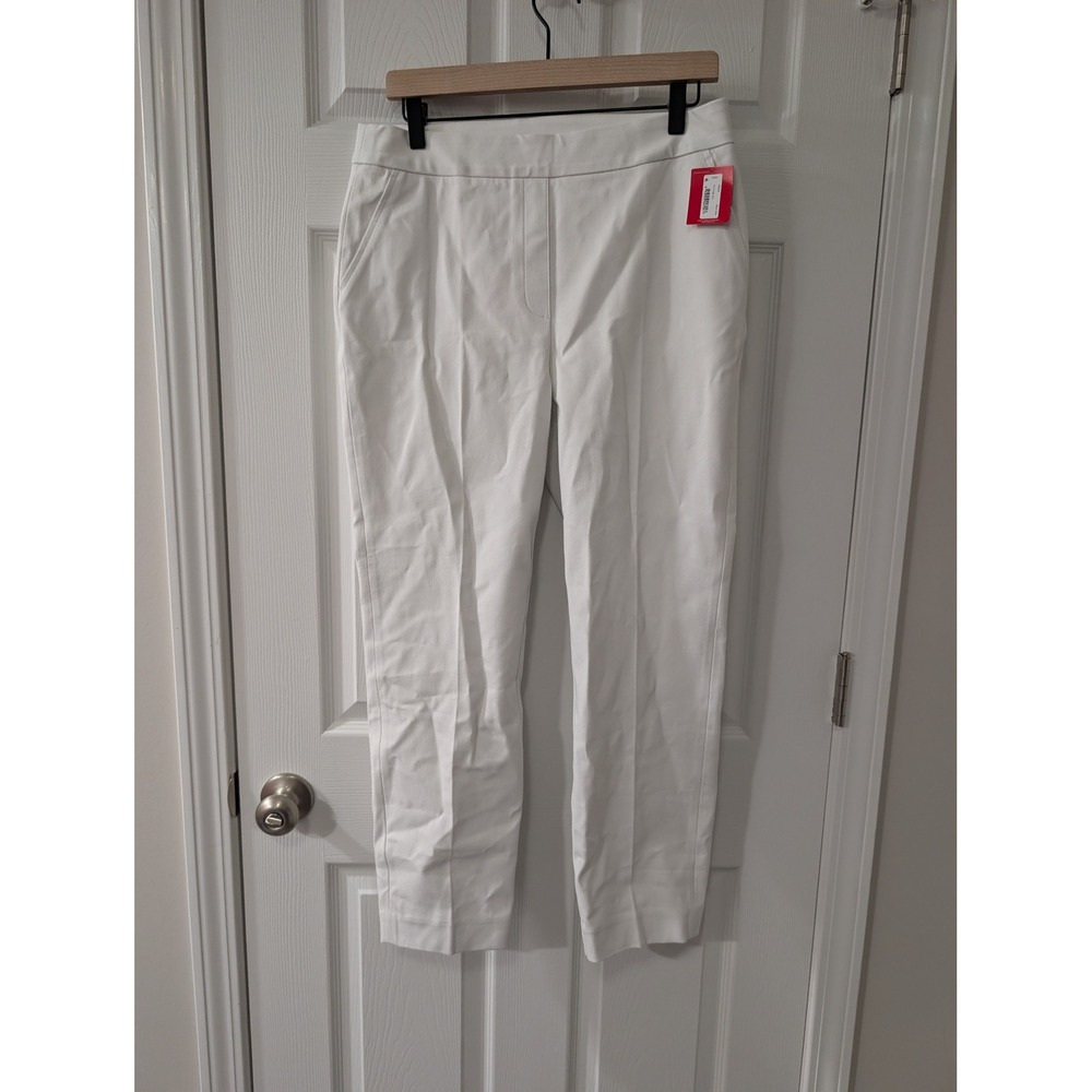 NWT Spanx, Large, Slim Straight Ponte Paint, Classic White,‎ Office Business